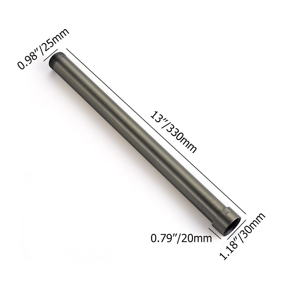 13" Antique Brass Shower Extension Pole for Exposed Shower Systems