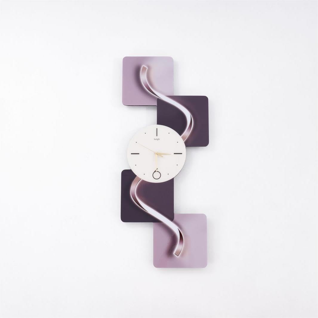 39.4" Silent LED Wall Clock | Modern Abstract Design | Non-Ticking Decor for Living Room & Bedroom