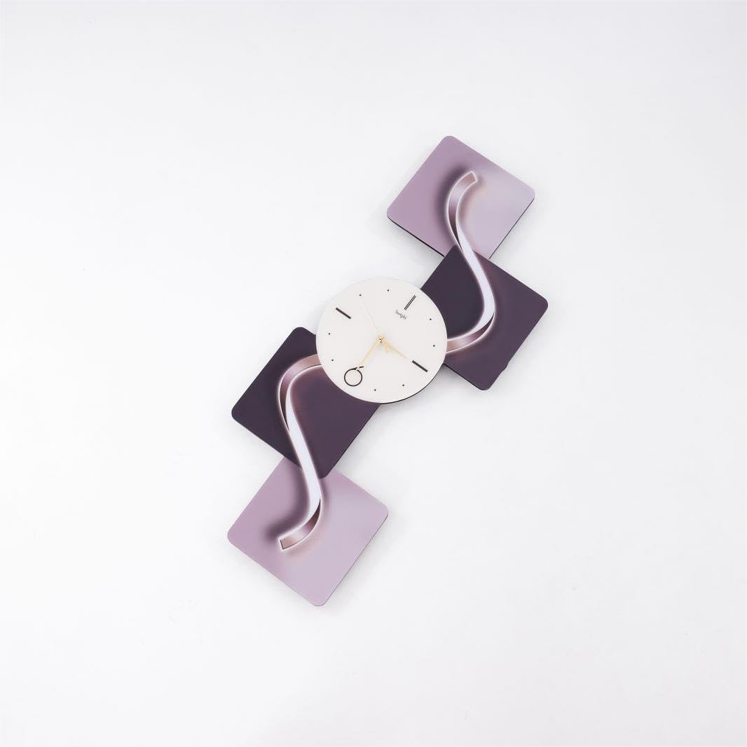 39.4" Silent LED Wall Clock | Modern Abstract Design | Non-Ticking Decor for Living Room & Bedroom