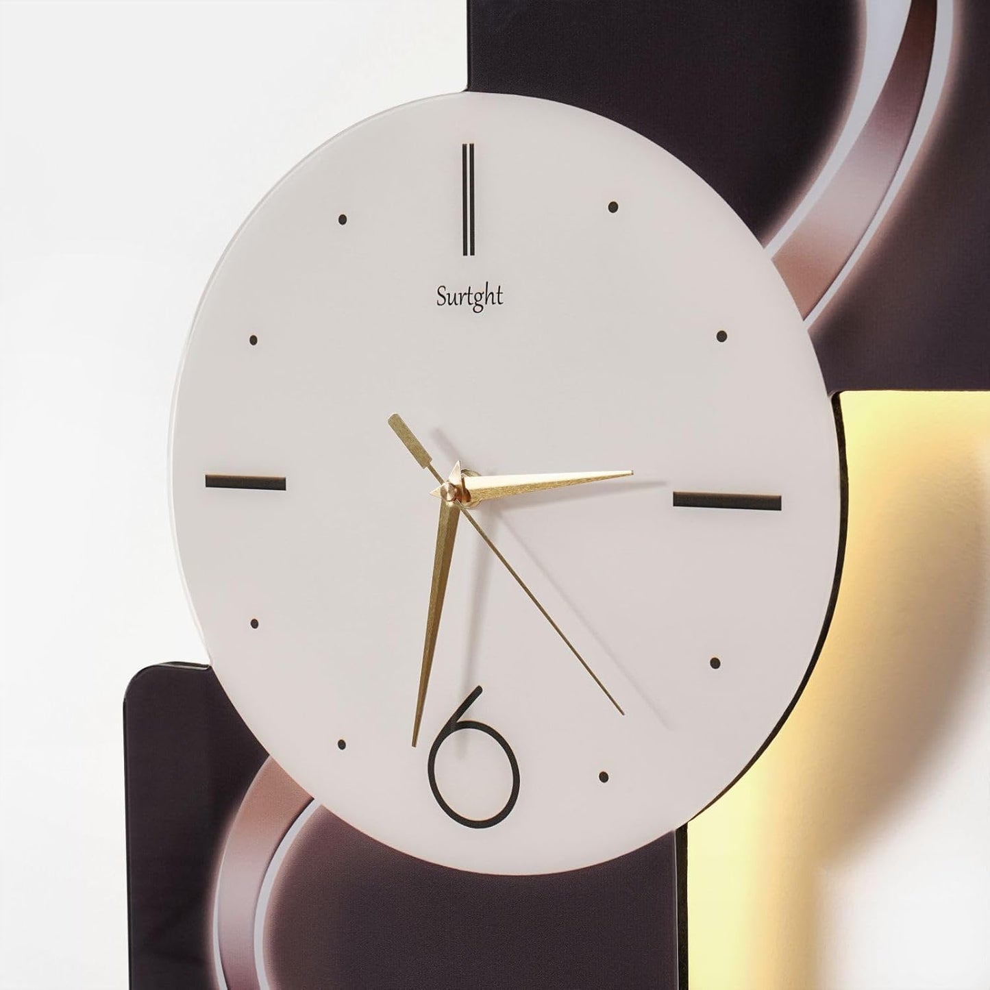 39.4" Silent LED Wall Clock | Modern Abstract Design | Non-Ticking Decor for Living Room & Bedroom