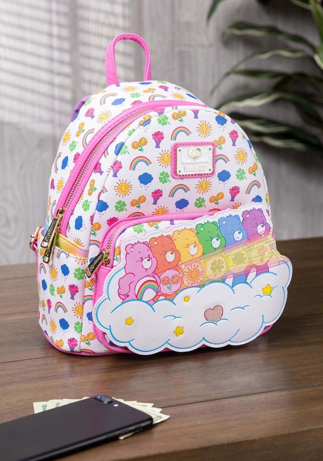 Loungefly Care Bears Stare Rainbow Mini Backpack