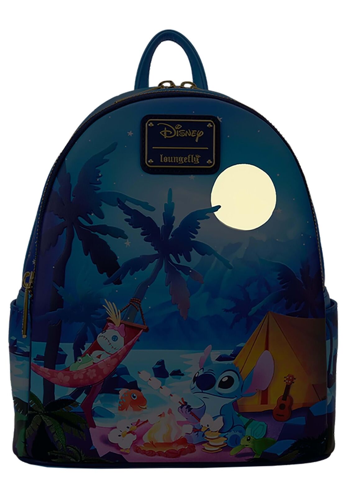 Loungefly Disney Stitch Camping Cuties Glow Mini Backpack Lilo & Stitch Bag