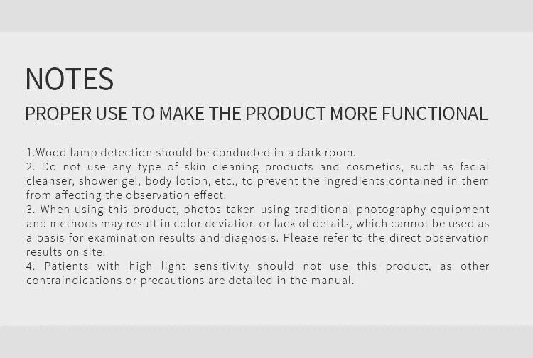 UV Woods Lamp Examination Dermatology Skin Anyalyzer, Bed Bug Inspection