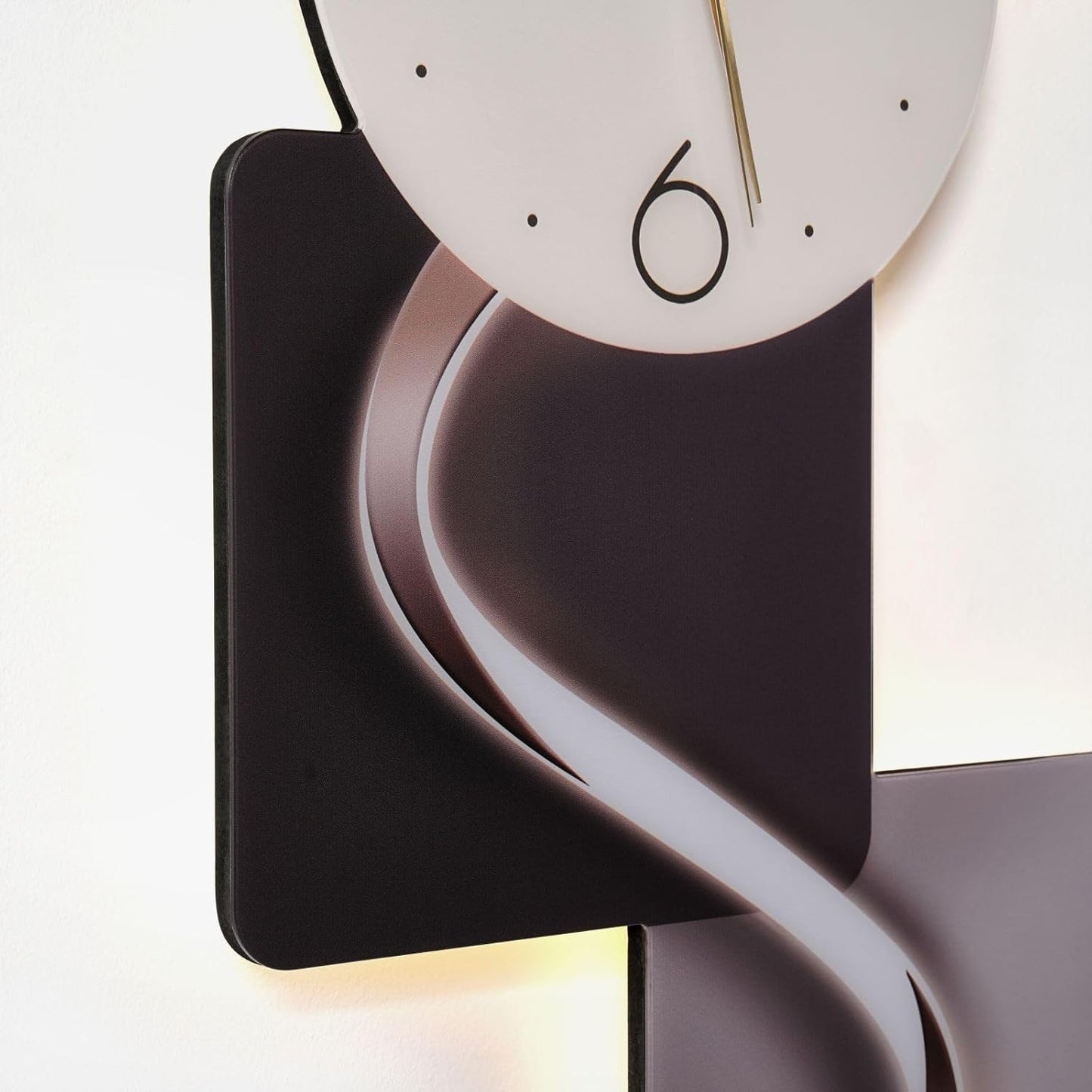 39.4" Silent LED Wall Clock | Modern Abstract Design | Non-Ticking Decor for Living Room & Bedroom