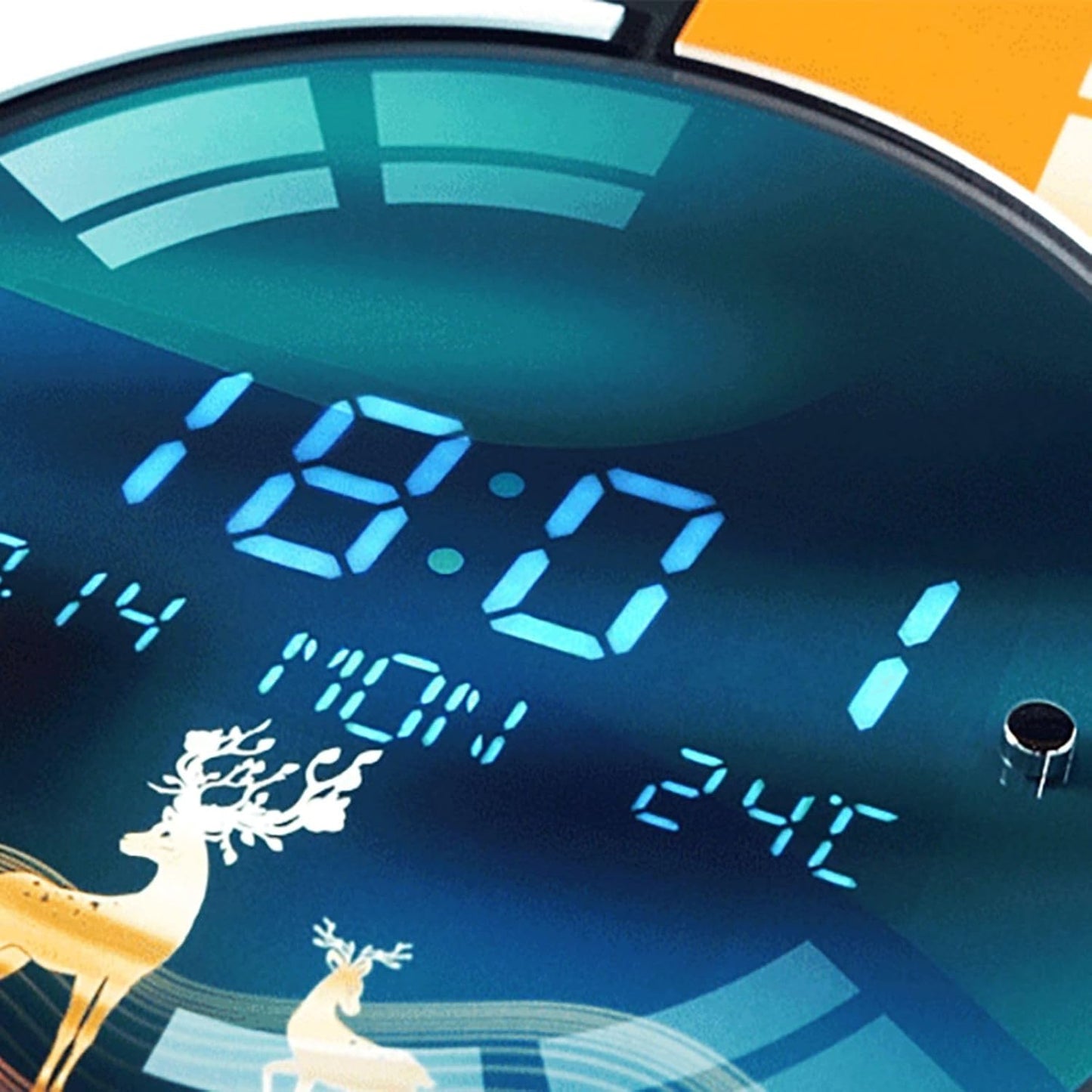 26.4" LED Silent Wall Clock | Voice-Activated Display, Multi-Function, Dual Power | Smart Modern Home Decor