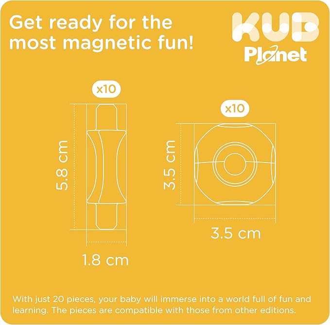 Magnetic Building Set for Kids, STEM Educational Toys for 3+ Year Old Boys and Girls, Space Planet Blocks - Primary Universe Lite