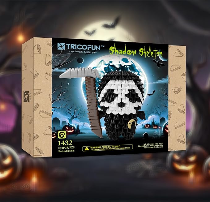 Halloween 3D Soft Building Blocks, Soft Assembling Building Kits Pressure-Relief Toys Interlocking Block Sets