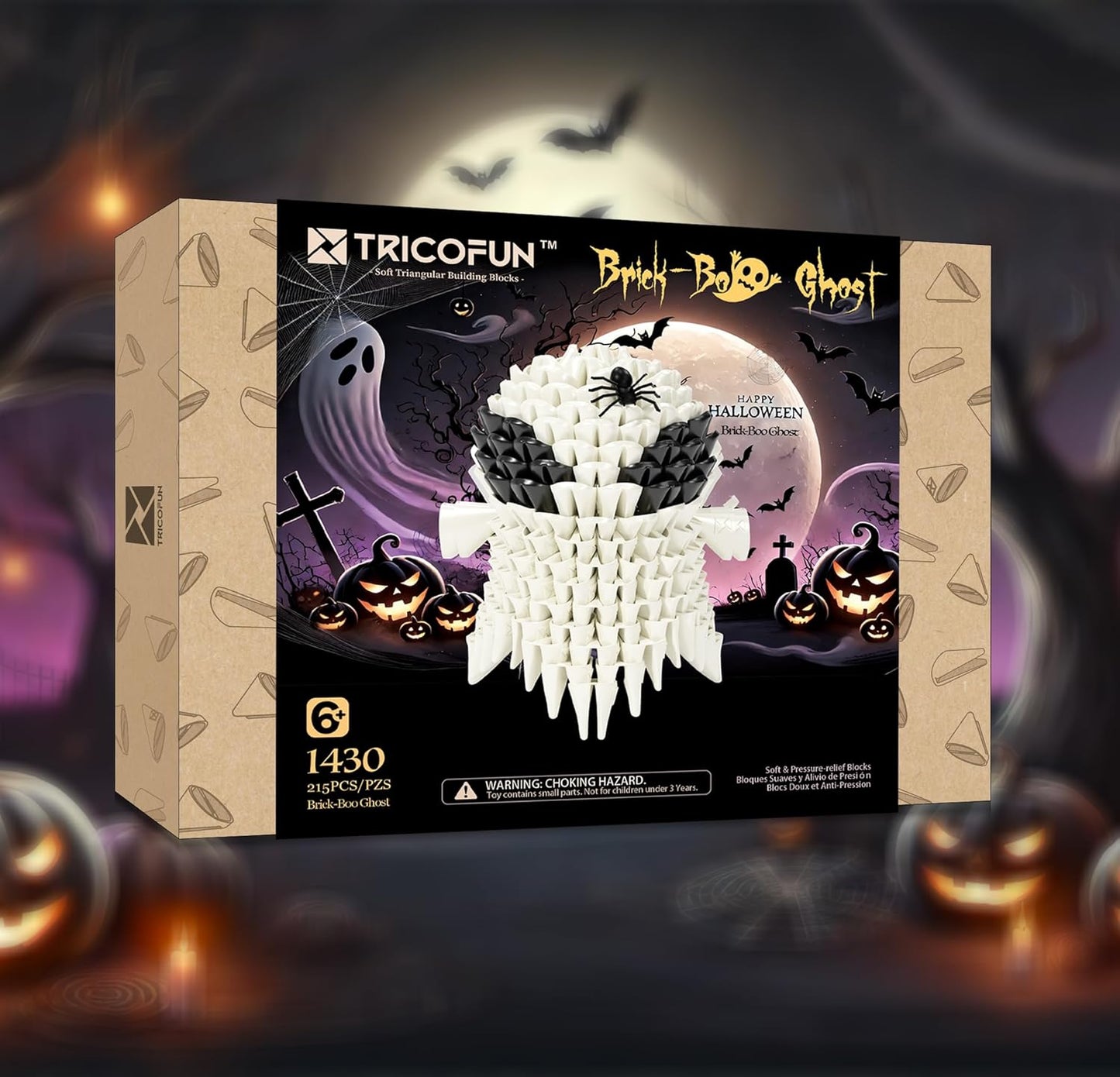 Halloween 3D Soft Building Blocks, Soft Assembling Building Kits Pressure-Relief Toys Interlocking Block Sets