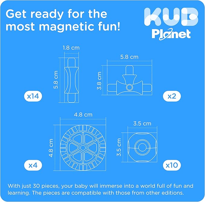 Magnetic Building Set for Kids, STEM Educational Toys for 3+ Year Old Boys and Girls, Space Planet Blocks - Primary Universe