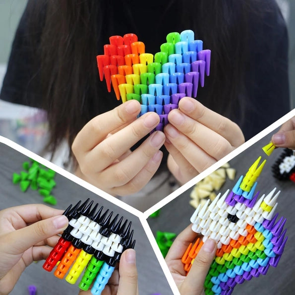 500 Pieces Soft Building Blocks Kids Rainbow Mix Stem Toys Educational Building Toys Monochrome Sets Interlocking Solid Plastic For Preschool Kids Boys and Girls Aged 6+