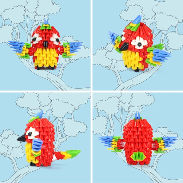 Mini Parrot Building Kit - 3D Soft Building Blocks, Soft Assembling Building Kits Pressure-Relief Toys Interlocking Block Sets