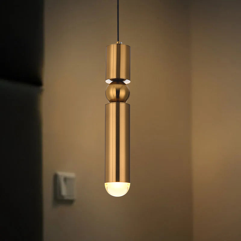 Mini Cylinder Pendant Light – Single-Light Minimalist LED Fixture