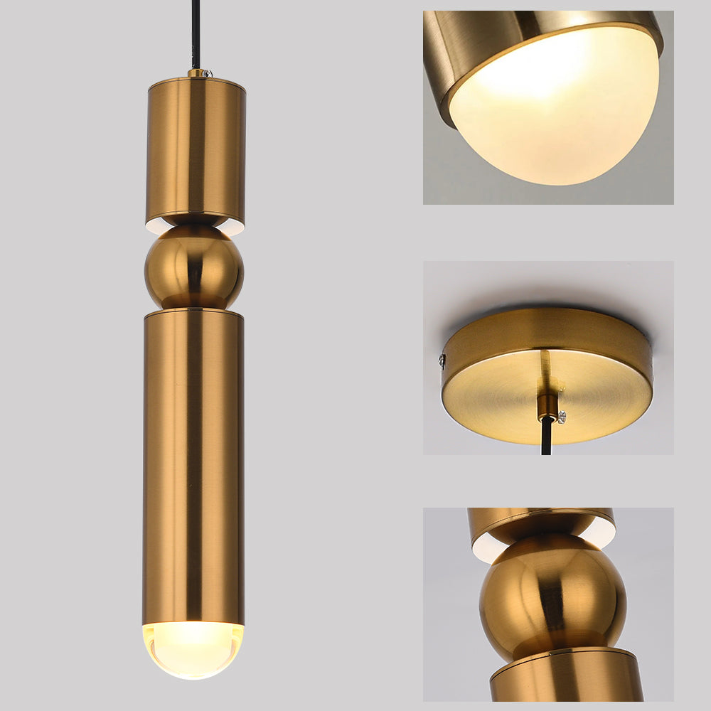 Mini Cylinder Pendant Light – Single-Light Minimalist LED Fixture