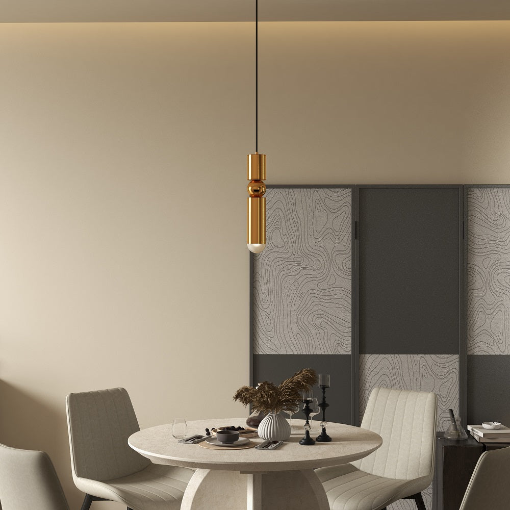 Mini Cylinder Pendant Light – Single-Light Minimalist LED Fixture