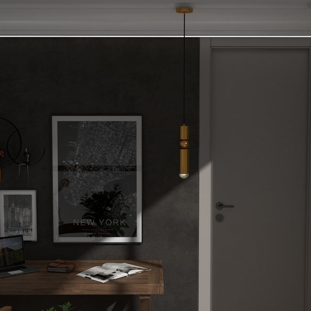 Mini Cylinder Pendant Light – Single-Light Minimalist LED Fixture