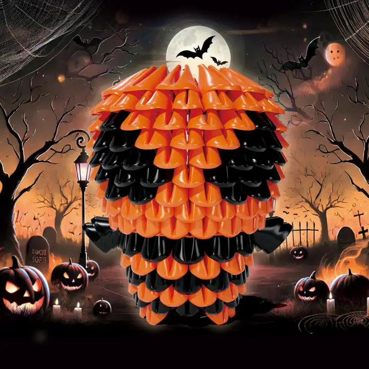 Halloween 3D Soft Building Blocks, Soft Assembling Building Kits Pressure-Relief Toys Interlocking Block Sets