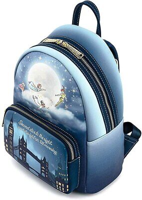 Loungefly Disney Peter Pan Second Star Glow Double Strap Shoulder Bag Purse