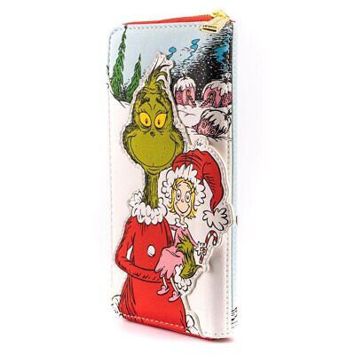 Loungefly Dr. Seuss The Grinch Loves The Holidays Zip Around Wallet One Size