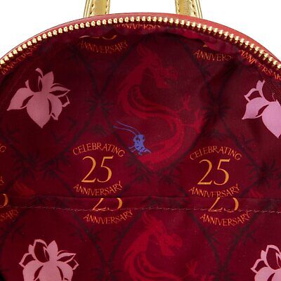 Loungefly Disney Mulan 25th Anniversary Mushu Glitter Mini Backpack