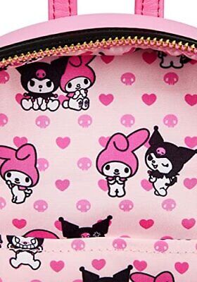 Loungefly Hello Kitty My Melody Kuromi Double Pocket Womens Shoulder Bag Purse