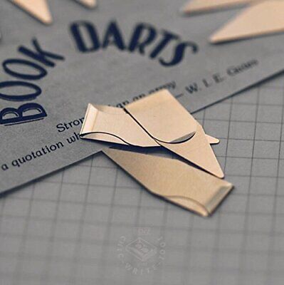 Book Darts 125 Count Tin Brass Bookmarks - Line Book Markers