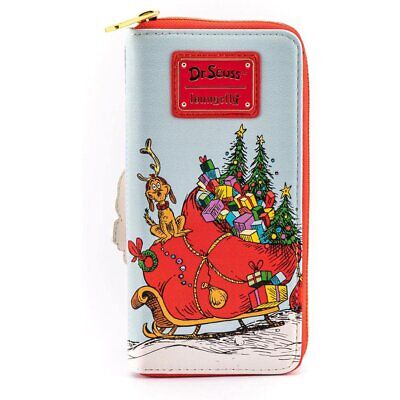 Loungefly Dr. Seuss The Grinch Loves The Holidays Zip Around Wallet One Size