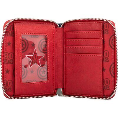 Loungefly x Marvel Captain America 80th Anniversary Floral Shield Wallet