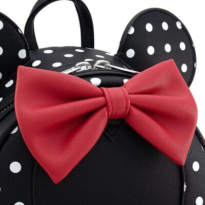 Loungefly Disney Minnie Mouse Polka Dot Womens Double Strap Shoulder Bag Purse