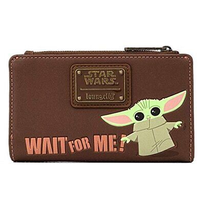 Loungefly Star Wars The Mandalorian Baby Yoda Wait For Me Faux Leather Wallet