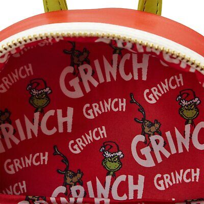 Loungefly DR Seuss Grinch LENTICULAR Heart Mini Backpack