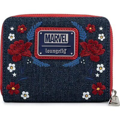 Loungefly x Marvel Captain America 80th Anniversary Floral Shield Wallet