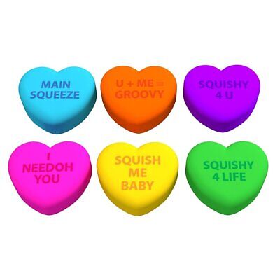 Schylling NeeDoh Teenie Squeeze Hearts - Valentine's Fidget Toy, 3 Mini Globs