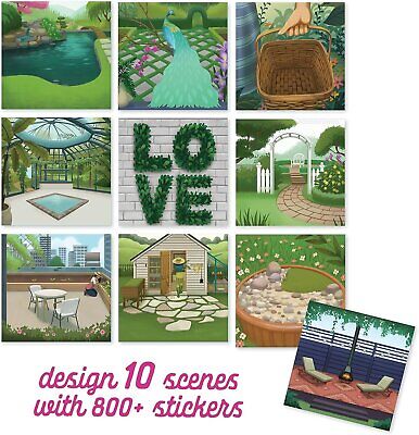 Sticker Book for Adults 800+ Colorful Stickers with 10 Pages  Gardens Series