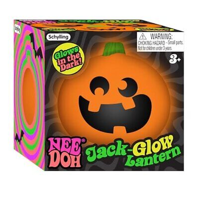 NeeDoh Jack-Glow-Lantern Sensory Fidget Toy - Soft Stress Ball, Ages 3+