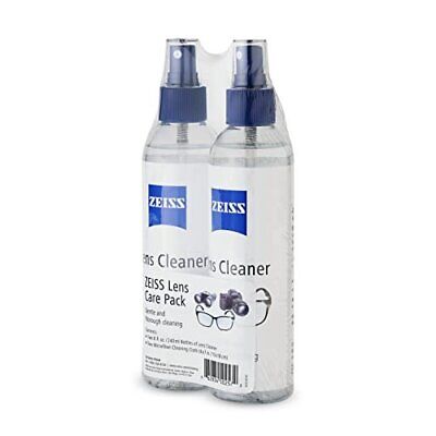 ZEISS Lens Care Pack – 2x8oz Lens Spray Bottles, 2 Microfiber Cleaning Cloths