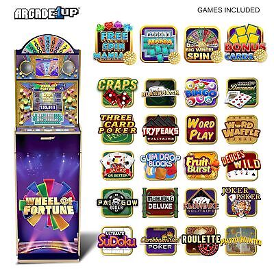 Arcade1Up Wheel of Fortune Casinocade Deluxe 5ft Arcade Game, Dual 8" LCD Screen