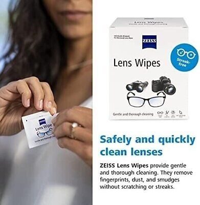 ZEISS Pre-Moistened Lens Cleaning Wipes, 200 Count