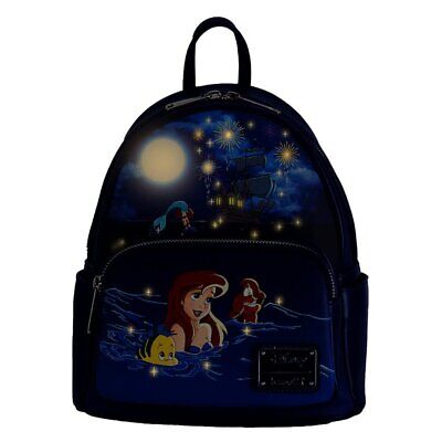 Loungefly The Little Mermaid Ariel Fireworks Mini Backpack Dark Blue