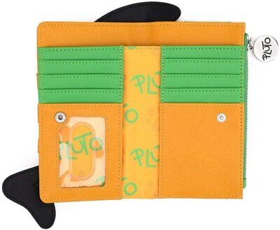 Loungefly x Disney Pluto Cosplay Flap Wallet (Orange/Green, One Size)