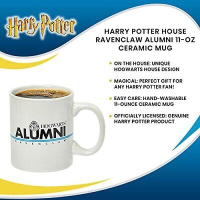 Harry Potter Slytherin Alumni Mug - 11-Oz White Cup with Crest & Blue stripe