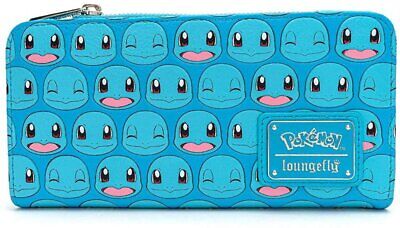 Loungefly x Pokemon Squirtle Faces Faux-Leather Flap Wallet (Blue, One Size)