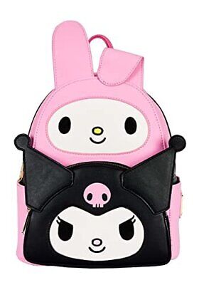 Loungefly Hello Kitty My Melody Kuromi Double Pocket Womens Shoulder Bag Purse