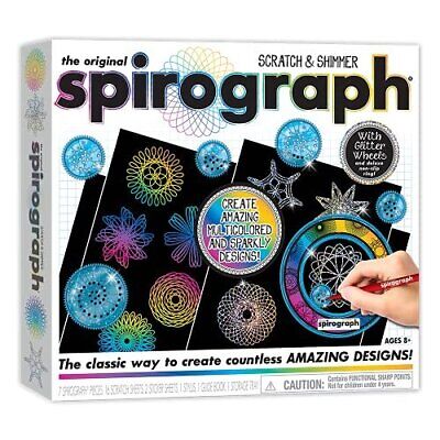 Spirograph Scratch & Shimmer Kit – Glitter Wheels, Sparkly Paper, Ages 8+