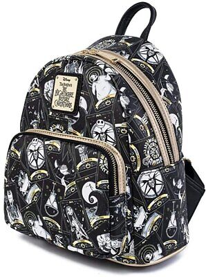 Loungefly Disney Nightmare Before Christmas Tarot Card AOP Double Strap Bag