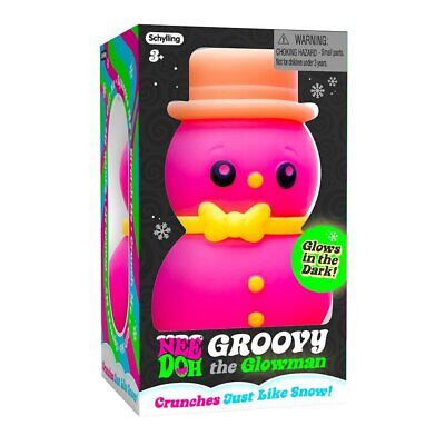 Schylling NeeDoh Squishmas Groovy Glowman - Christmas Fidget Toy, Assorted Color