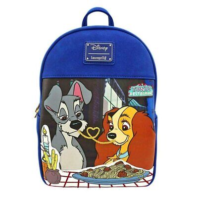 Loungefly Disney Lady and the Tramp Tony's Restaurant Mini Backpack (Blue)