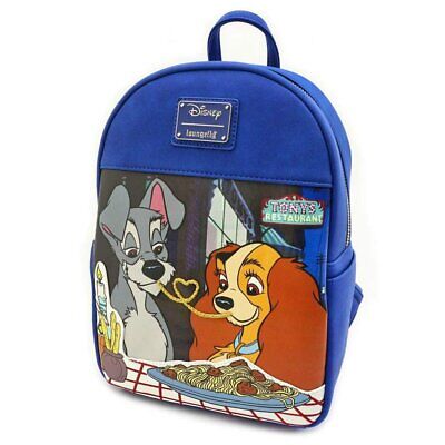 Loungefly Disney Lady and the Tramp Tony's Restaurant Mini Backpack (Blue)