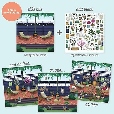 Sticker Book for Adults 800+ Colorful Stickers with 10 Pages  Gardens Series