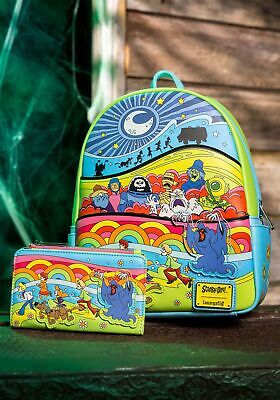 Loungefly Scooby Doo Psychedelic Monster Chase Glow in the Dark Flap Wallet