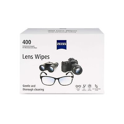 ZEISS Pre-Moistened Alcohol Wipes, Glasses Cleaner, 400 Count